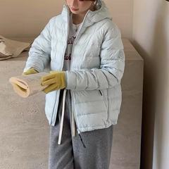 90白鸭绒排骨薄款羽绒服2025年秋冬新款小个子立领连帽情侣外套
