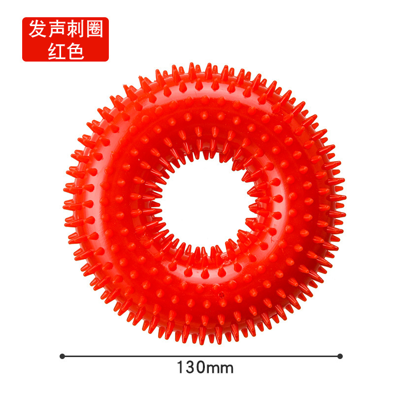 Meianju 国境を越えた噛みつきにくいサウンドと有刺鉄線リング TPR 犬の噛むおもちゃ大型犬の歯のクリーニングと臼歯タイヤ|undefined