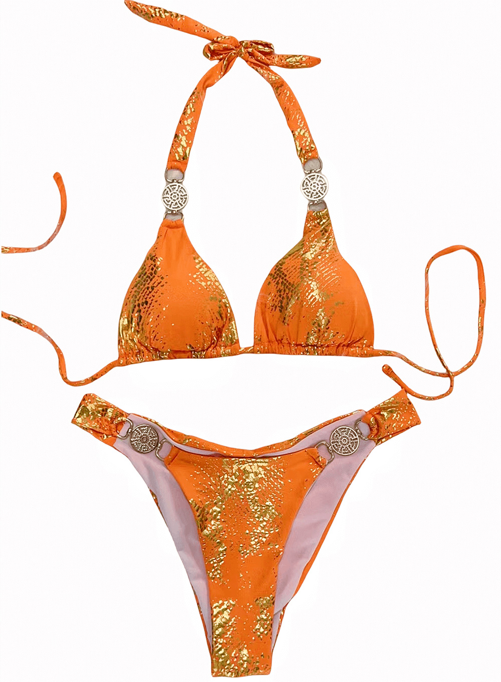 Frau Einfarbig 2-Teiliges Set Bikinis Bademode display picture 25