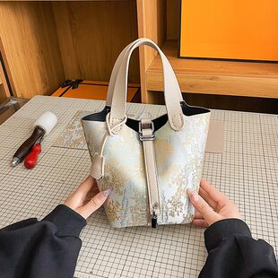 Underarm bag, shoulder bag, basket, one-shoulder bag, materials set, handheld purse, DIY, Chinese style