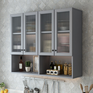 Kitchen Hanging Cabinet Wall-mounted Balcony Wall Storage Cabinet Bedroom Dining Room Closet Bathroom Storage Cabinet Wall Bookshelf