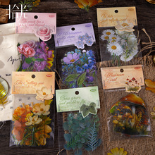 爆款必入拾光 PET 和纸双材质贴纸包高颜值装饰贴源头工厂现货批