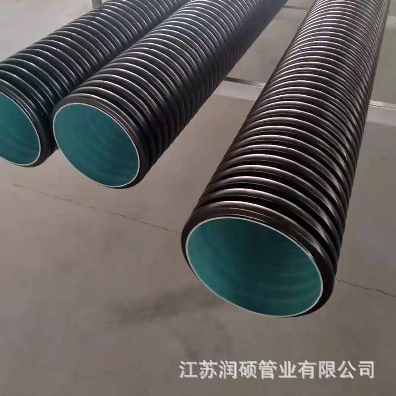 江苏徐州HDPE双壁波纹管大口径PE排污管排水管厂家供货批发