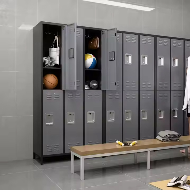 Ventas transfronterizas en caliente de armario de acero dormitorios escolares gimnasio casero armario de almacenamiento baño seis puertas armario de almacenamiento