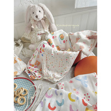 儿童夏季长裤清新碎花家居裤女孩束脚裤人造棉女童防蚊裤童装睡裤