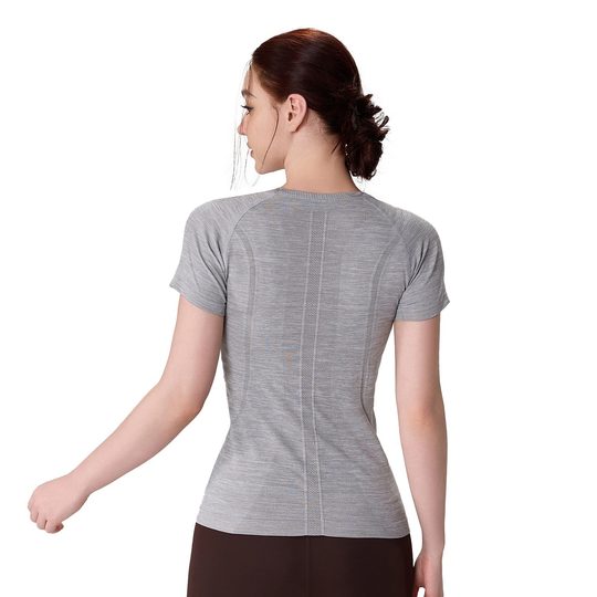 Lulu Yoga Clothing Women's Short-sleeved Top Elastic Professional Pilates Tight Running Training T-shirt Breathable Fitness Clothes