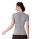 Lulu Yoga Clothing Women's Short-sleeved Top Elastic Professional Pilates Tight Running Training T-shirt Breathable Fitness Clothes