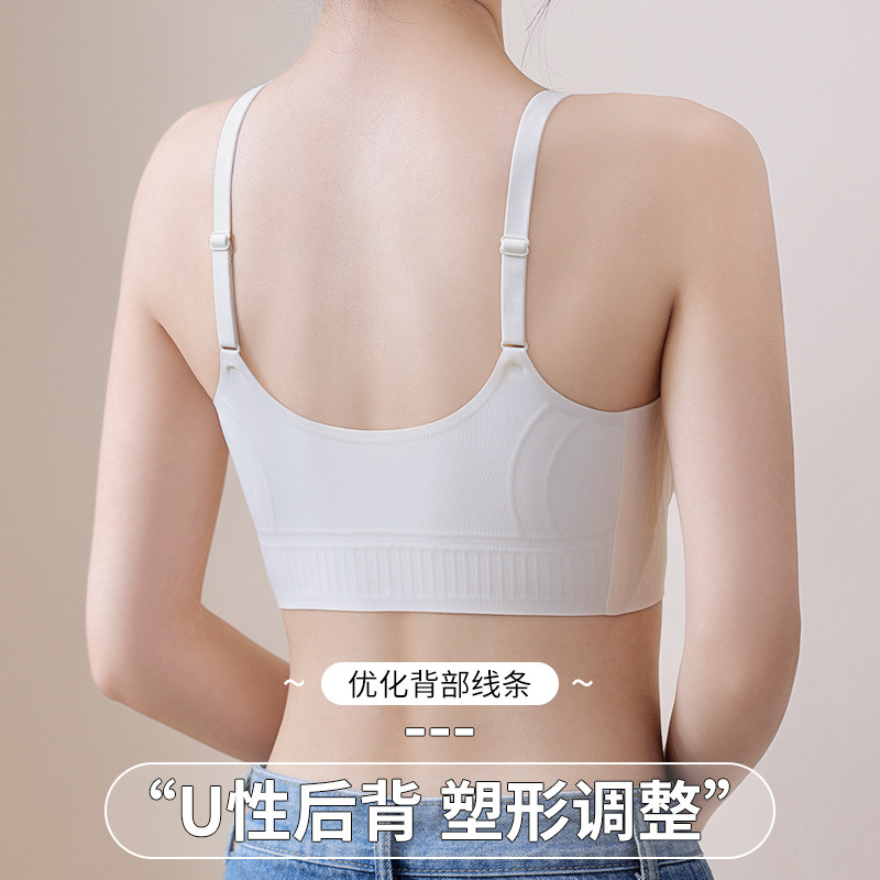 Sujetador para niña, fácil de viajar, pecho pequeño, grande, sin costuras, sujetador sin anillo de acero, ropa interior, ropa interior ajustable