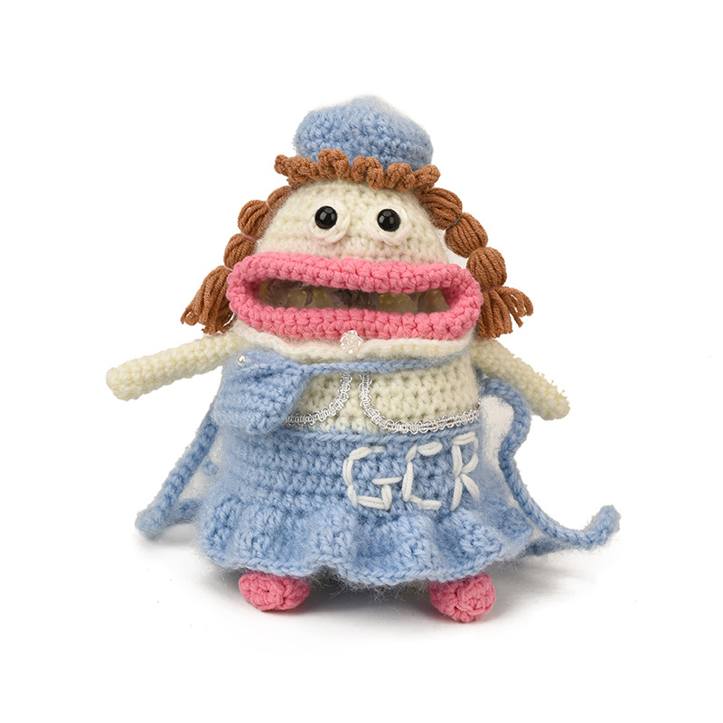Otoño y invierno nuevo gancho de lana bolsas de niños divertidas extrañas bolsas de accesorios para bebés caricaturas bolsas de cambio para niños y niñas