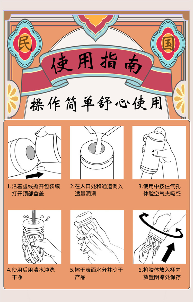 Men’s Manual Masturbation Cup with TPE Sleeve and ABS Case — detail image 27