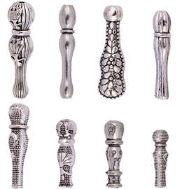 diy复古藏银长条隔珠串珠葫芦头宗教法器挂件流苏吊坠饰品配件