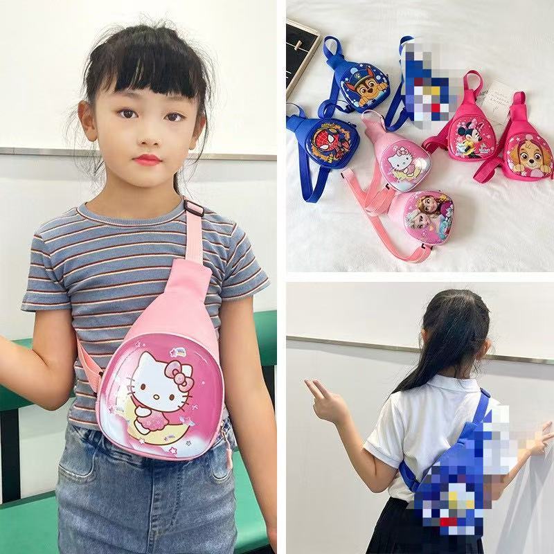 Creative new children's chest bag cartoon hard shell baby messenger bag outdoor travel accessories small satchel foreign trade