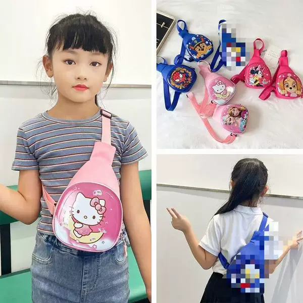 Creative new children's chest bag cartoon hard shell baby messenger bag outdoor travel accessories small satchel foreign trade