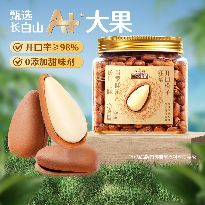 [큰알갱이 통조림] 개봉잣 260g