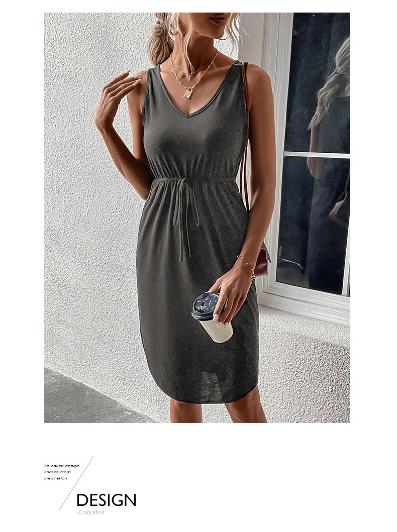 Summer Women Wear Sleeveless Casual Solid Color Dress 20 Summer Women Wear Sleeveless Casual Solid Color Dress