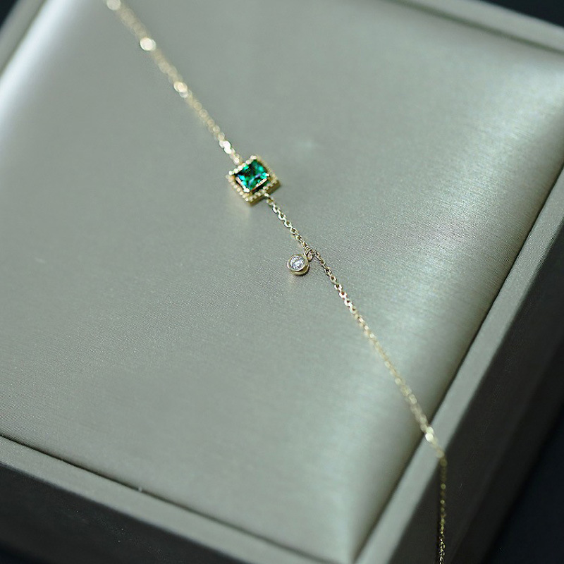 1 Piece 925 Sterling Silver Solid Color Zircon 925 Sterling Silver Cable Chain Bracelets display picture 5