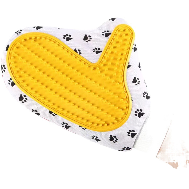 Guantes de baño para mascotas eliminación de vello de silicona antiarañazos y mordedura artefacto de masaje para gatos y perros suministros de limpieza universales con cepillo