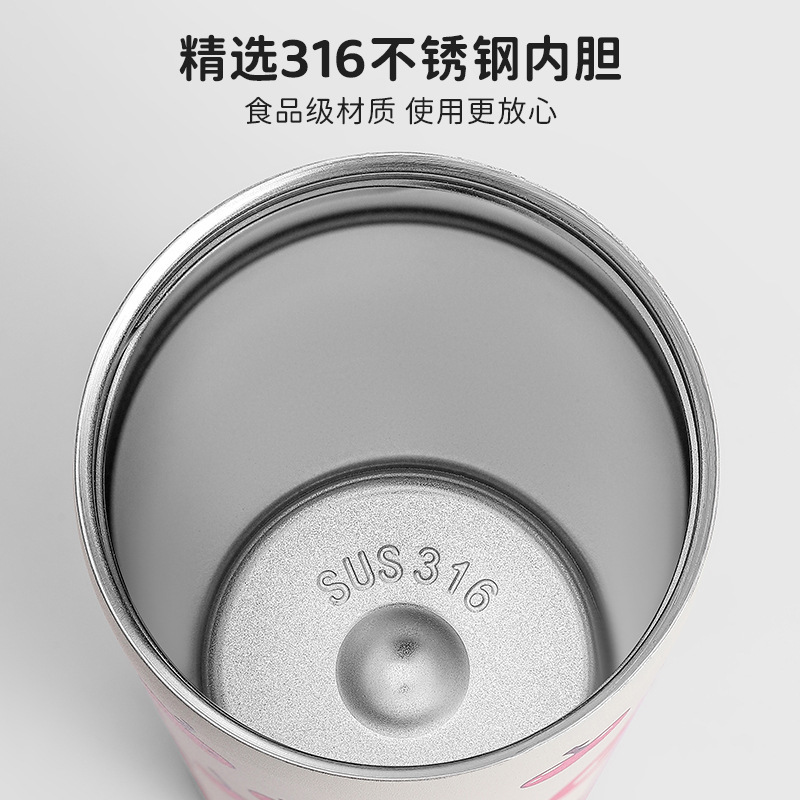 新しい 316 ステンレス鋼断熱コーヒーカップスマート温度測定高価値男性と女性の学生ウォーターカップ卸売|undefined