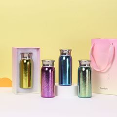 人気の純チタンキノコ断熱カップクリエイティブ女性のコンパクトポータブルポケットカップ純チタンミニチタンカップギフトボックスギフトカップ