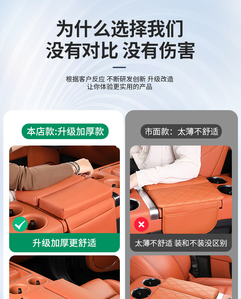 Ideal L6L7L8L9 armrest box protective cover MEGA central control storage booster pad protection essential car interior supplies