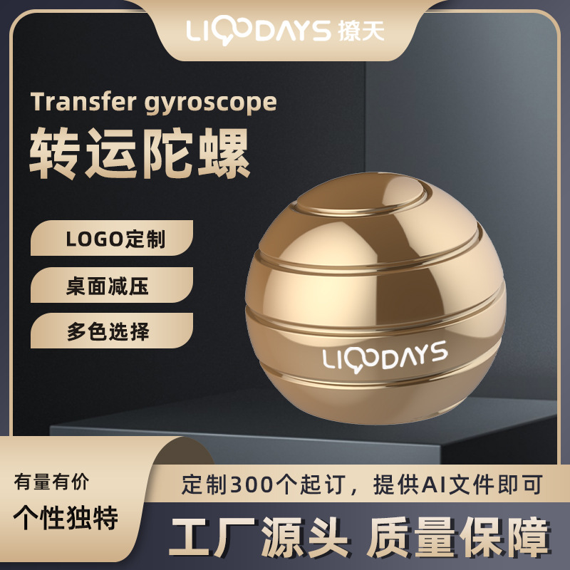工厂定制LOGO全拆卸旋转桌面圆球转运陀螺指尖解压减压抖音玩具