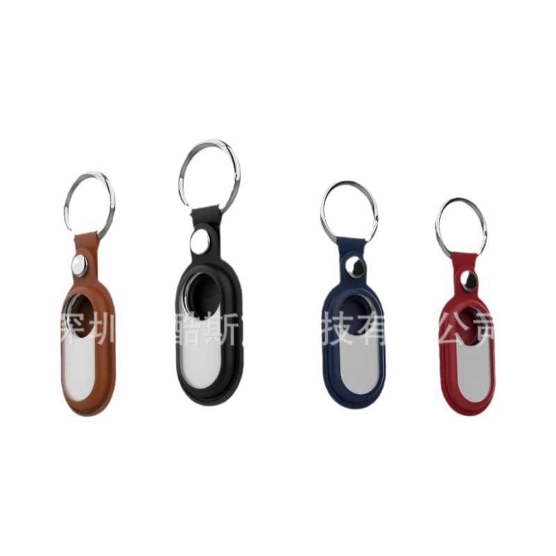 Adecuado para Samsung SmartTag2 funda protectora Samsung anti-perdida localizador cuero medio bolso llavero funda protectora