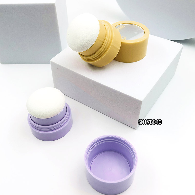 发际粉罐带棉头腮红瓶粉蜜瓶小容量带镜子圆形散粉瓶彩妆包材