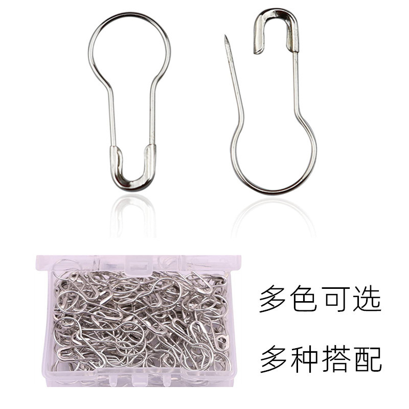 供跨境盒装葫芦安全别针21*10MM锁针亚马逊金银古铜枪黑针扣
