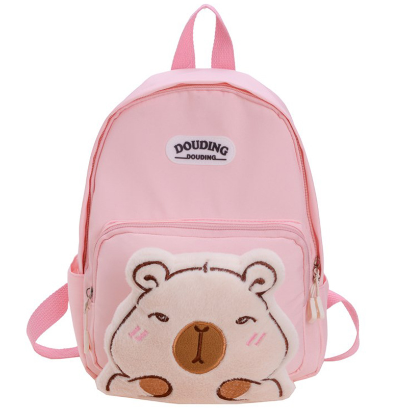 Cute mochila escolar para niñas jardín de infantes Capibara mochila infantil caricatura preescolar mochila para niños pequeños