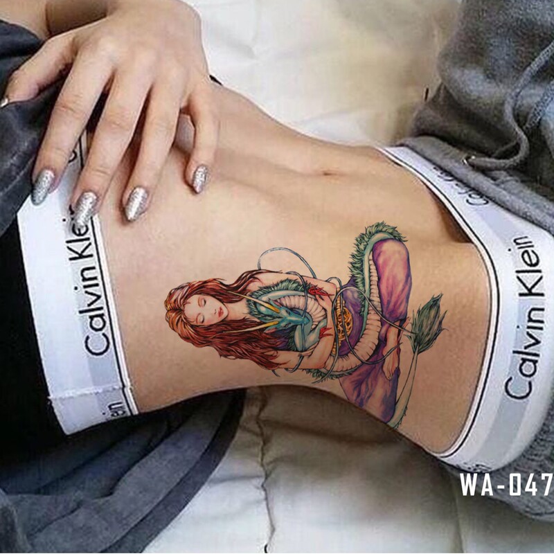 Original hand-painted girl series flower arm tattoo art leg temporary tattoo sticker performance sticker