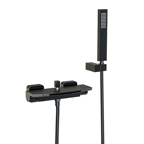 Full copper mixing valve shower set bathroom bathtub mixed switch three-way cold and hot water faucet