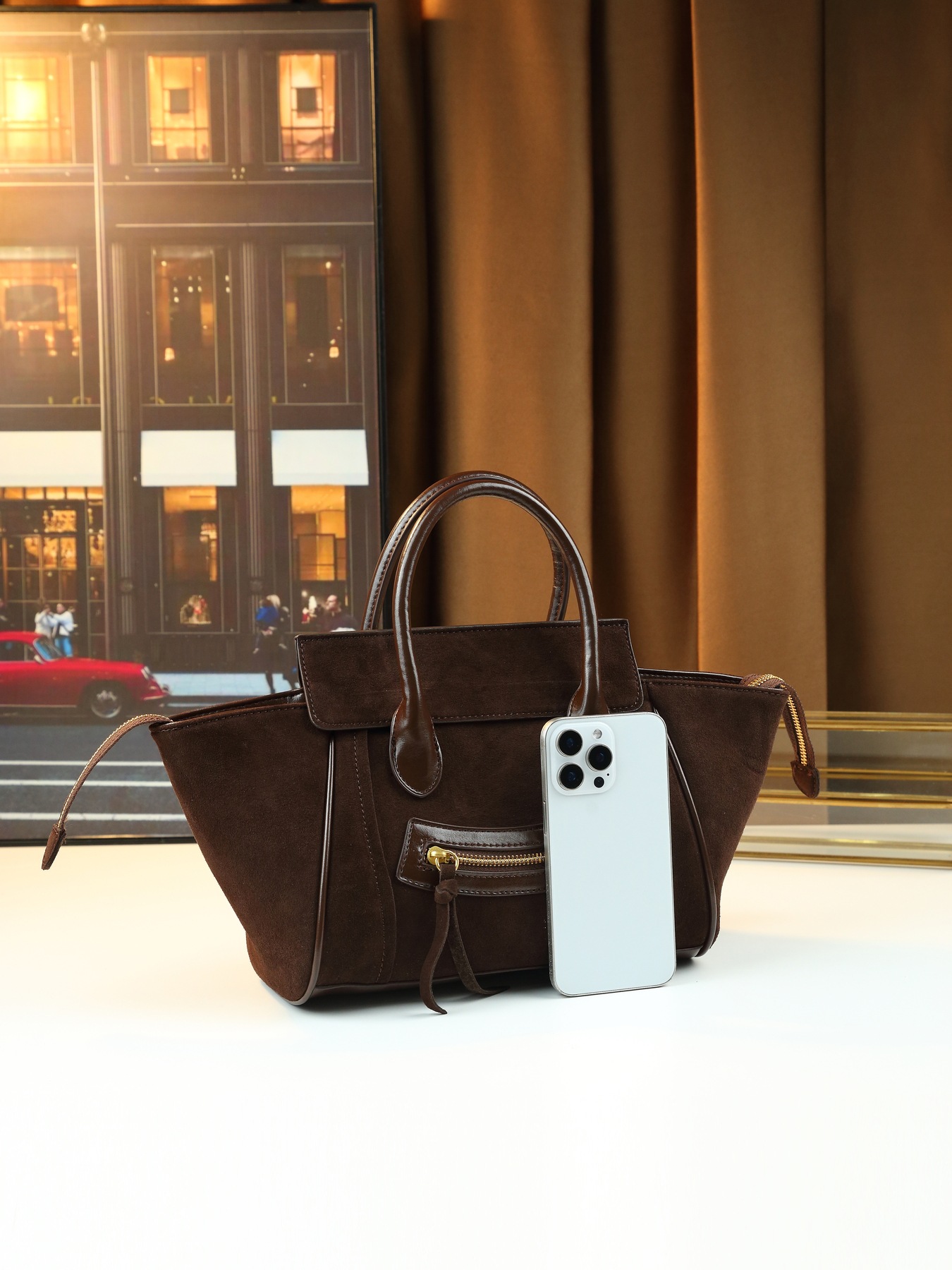 Women's Smiley Face Handbag Large Capacity Pu Leather Shoulder Bag_voghion.com