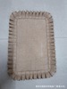 source factory Retro Jute Mat natural fold lace Insulation pad Northern Europe household Table mats Jute square
