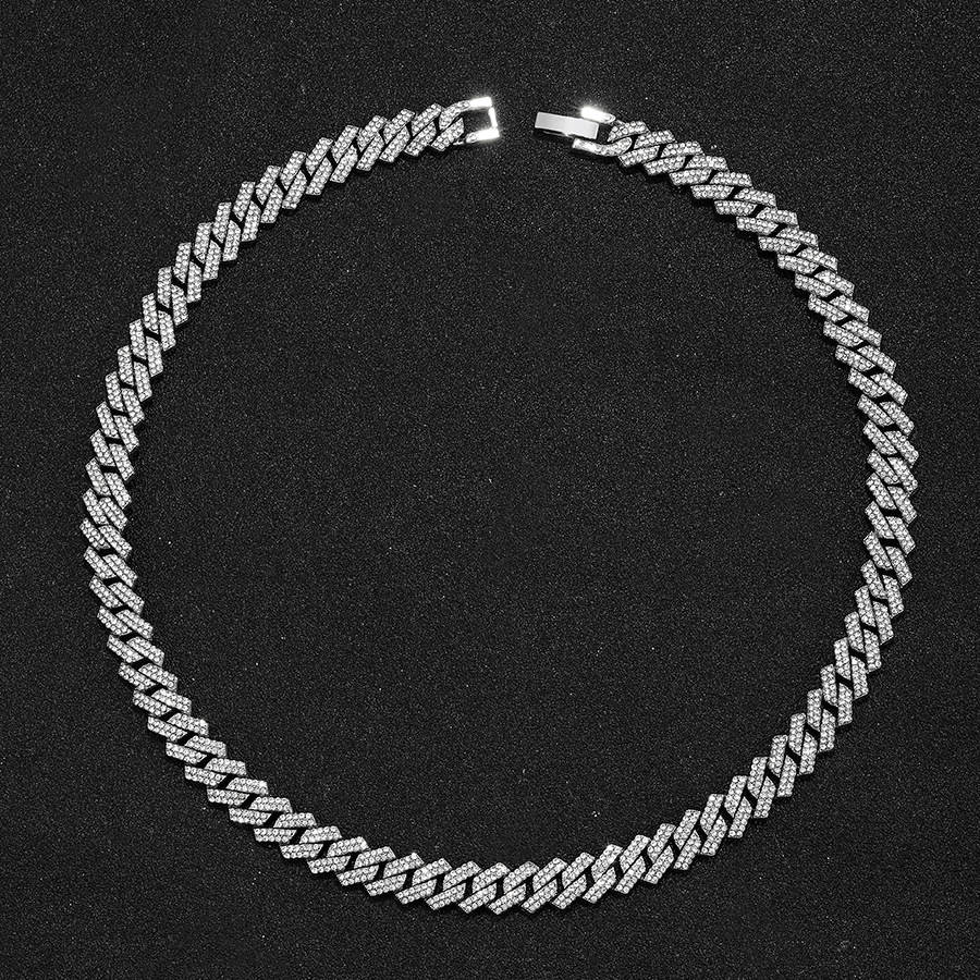 Hiphop Diamond Cuban Necklace For Men And Women, Luxury Accessory_voghion.com
