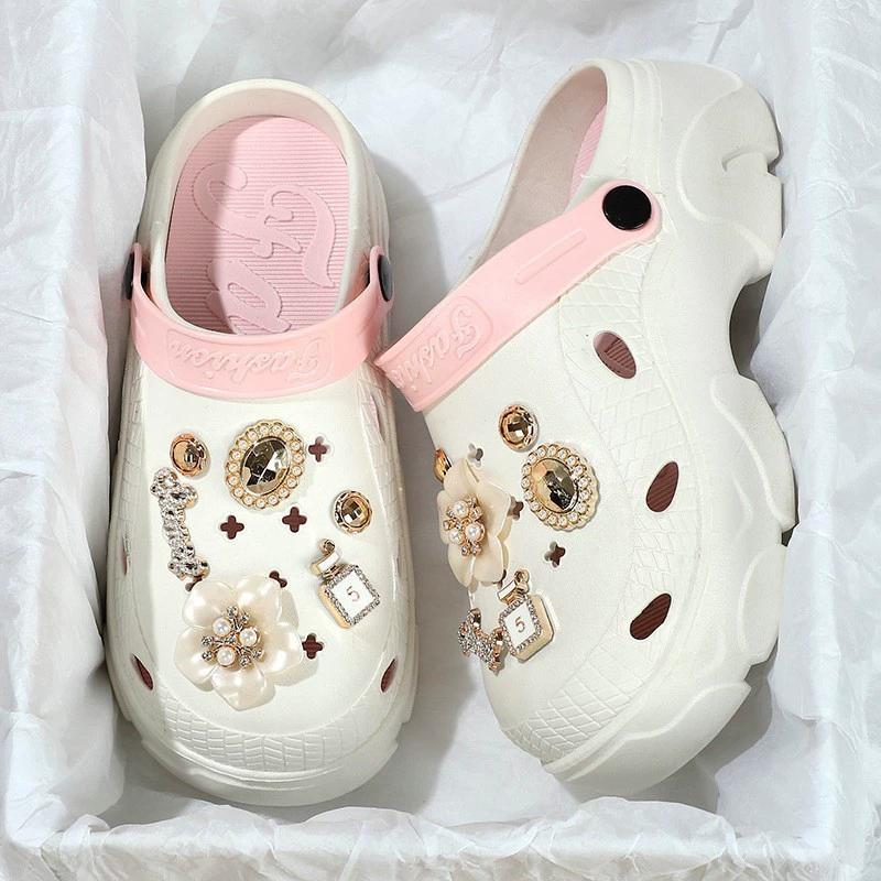 Новая внешняя торговля пещерная обувь трансграничные аксессуары Съемная обувь обувь пряжка модный сад подсолнух бабочка набор аксессуаров