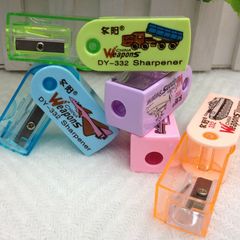 廠家批發卡通旋轉卷筆刀小巧迷你單孔削筆器小學生文具獎品轉筆刀