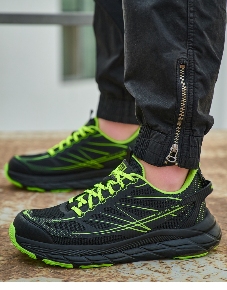 Men Special Work Shoes Haojia New Lightweight Breathable Wear-Resistant Steel Toe Safety For Men Anti-Smash Anti-Puncture Protective Work Shoes_vogvips.com