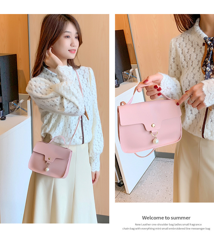 92g Weight Flip Cover Closure Type Single Shoulder Strap Strap Type Handbag Bags Type Daily Occasion Pu Leather Material Waterproof Function Women's Backpack Backpack Solid Color Pattern All Seasons Season Women'S Gender Lock clasp Design Fashion Style Square Shape Sewing Craft Small Size Women's Small All Seasons Pu Leather Fashion Handbag 无