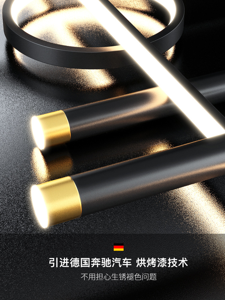 Chandelier de comedor moderno y simple 2024 nuevo bar doméstico de estilo pequeño mesa de comedor creativa minimalista lámpara de tira larga