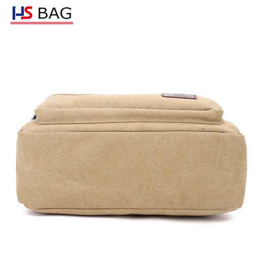 Men's Large Capacity Canvas Single Shoulder Bag Business Travel Multi-layer Men's Crossbody Bag Outdoor Leisure New Korean Style Backpack