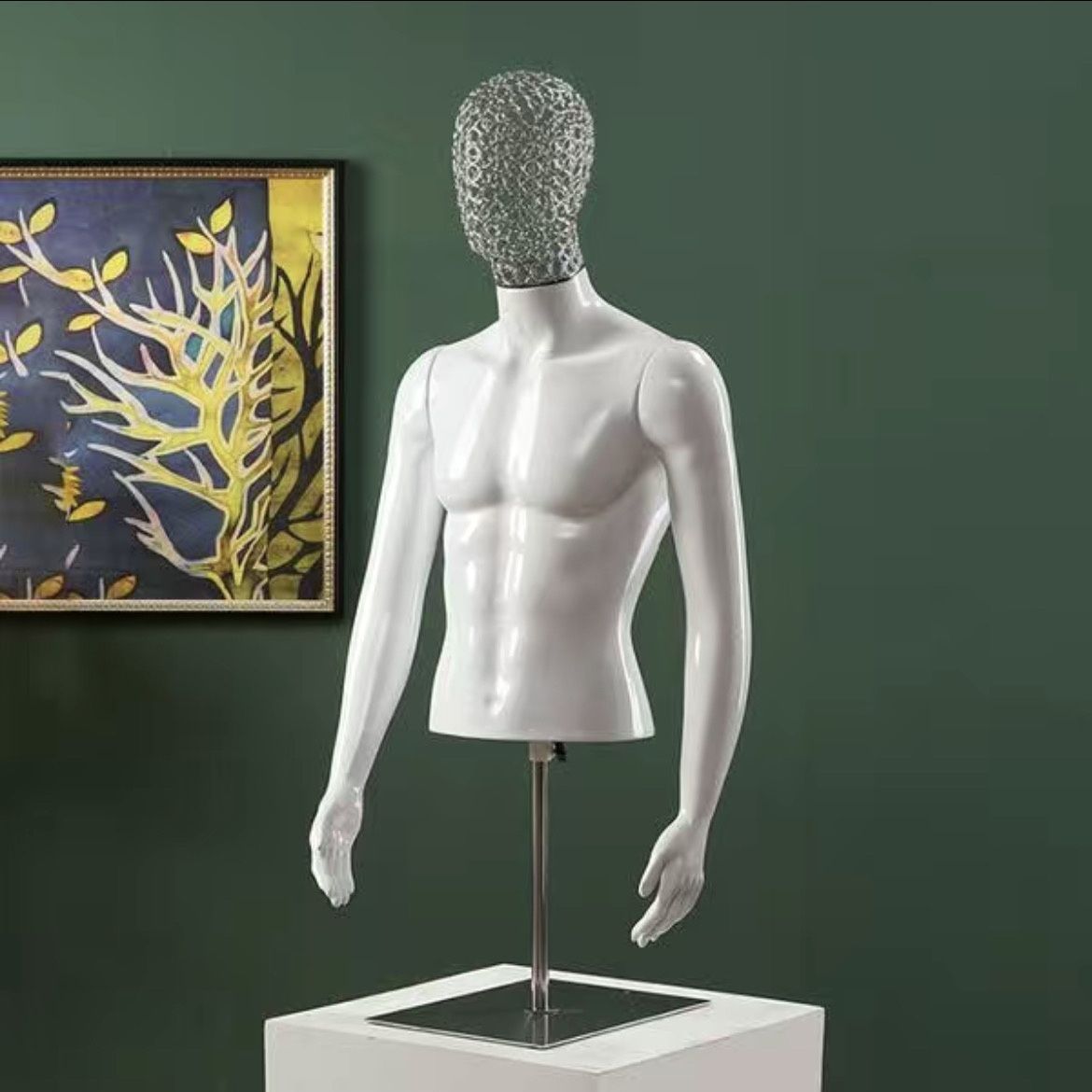 Modelo humano de busto modelo de ropa de cuerpo humano maniquí de busto simulación de ropa de cuerpo humano modelo de televisión masculino props image 19