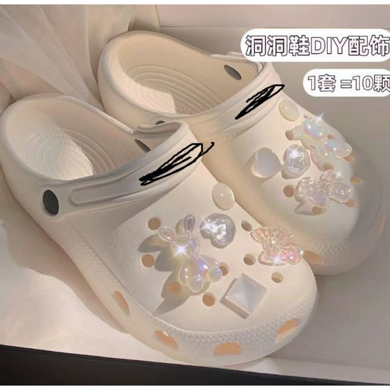 Hoyo Hoyo accesorios de zapatos lindos dibujos animados DIY botones de zapatos floral botones de zapatos accesorios botones de botones accesorios botones de PVC botones de zapatos