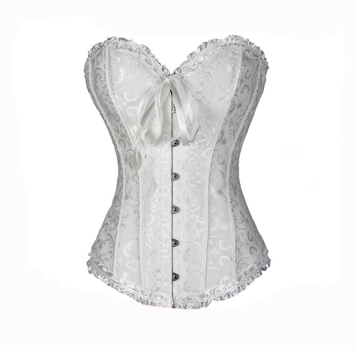 Court dress shaping bodysuit with no shoulder straps, waist cinching, body sculpting, sexy brocade corset dress, outerwear tight fish bone bra