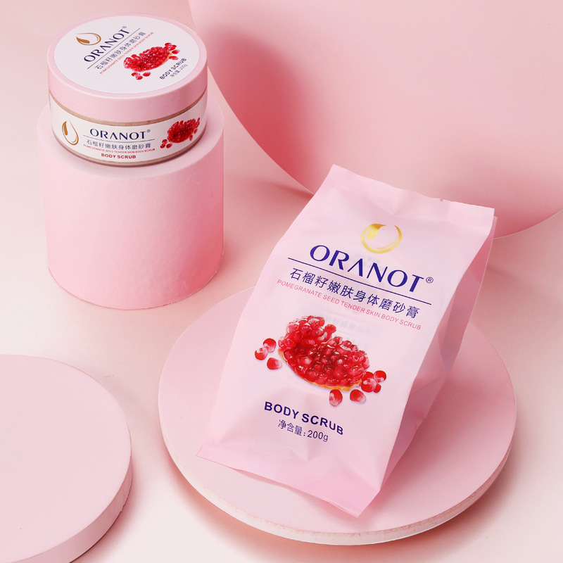 Olanno Red Pomegranate Seed Scrub Body Full Body Cuticle Bath Salt Body Care Dropshipping Manufacturer