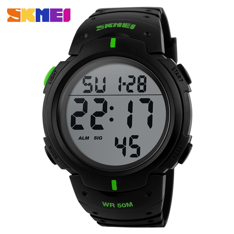 Skmei reloj deportivo electrónico de moda personalizado multifunción luminoso impermeable reloj electrónico al aire libre reloj de hombre de Estudiante