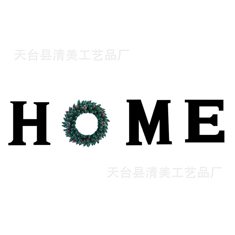 Amazon venta caliente tablero de densidad pintura en aerosol colgante de letras HOME decoración retro hogar decoración de pared de madera