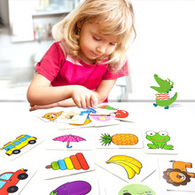 跨境配对拼图幼儿启蒙教育卡通益智思维趣味宝宝早教玩具卡片拼图