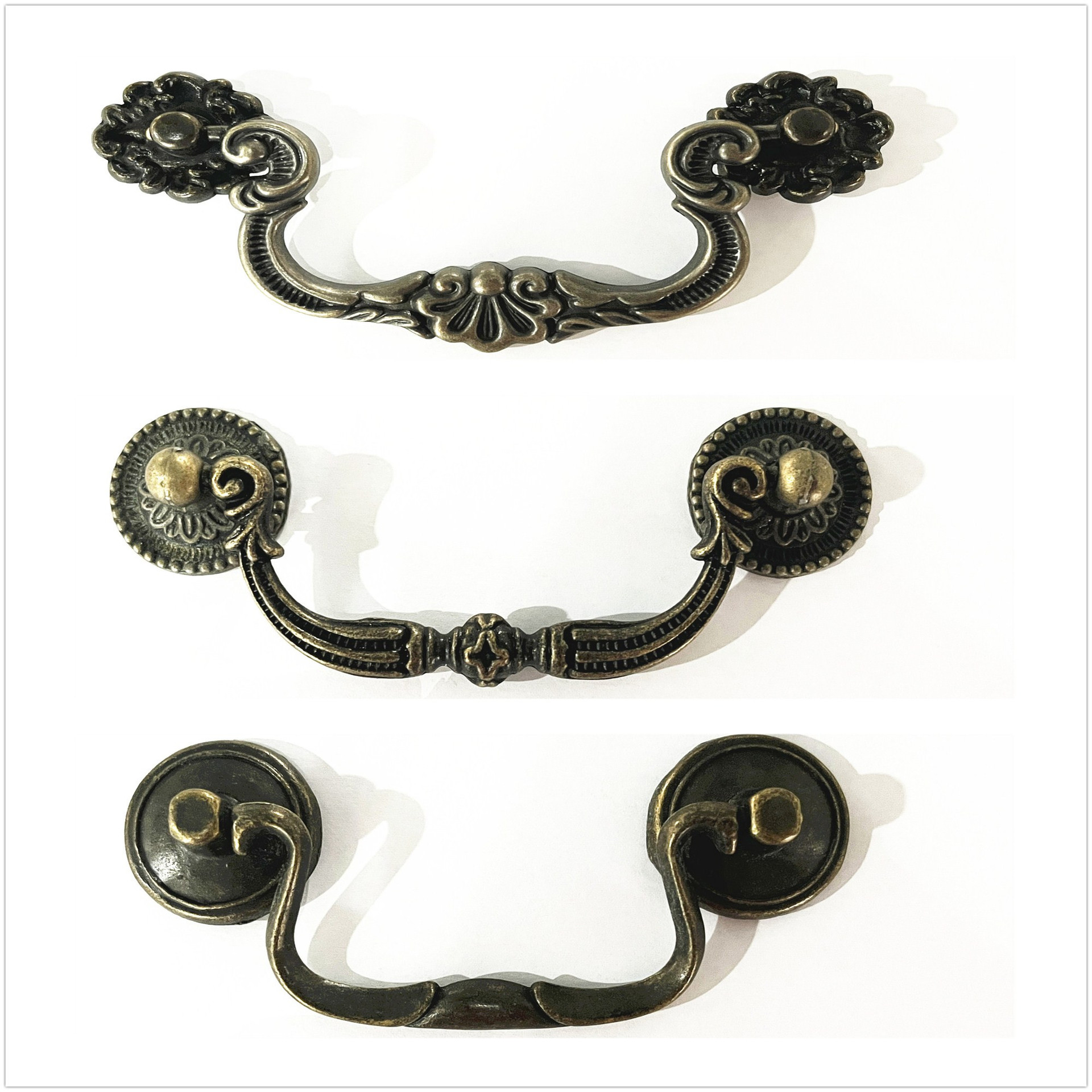 Manufacturer wholesale zinc alloy handle retro drawer handle single hole cupboard wardrobe door handle wooden furniture cabinet handle