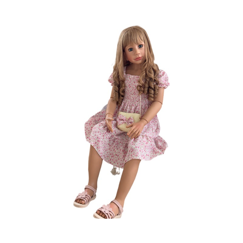 Muñeca grande de 120 cm para niñas de 5 a 6 años, adorno creativo y único, modelo de ropa infantil