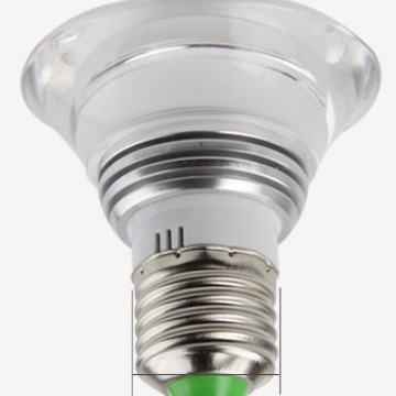 �¿��߲�RGBң�صƱ�ɫLED��3WE27�ӿ��߲�װ�ε��ǿ���͸���ʵ�